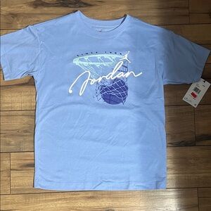 Jordan Light Blue Basketball Net Tee